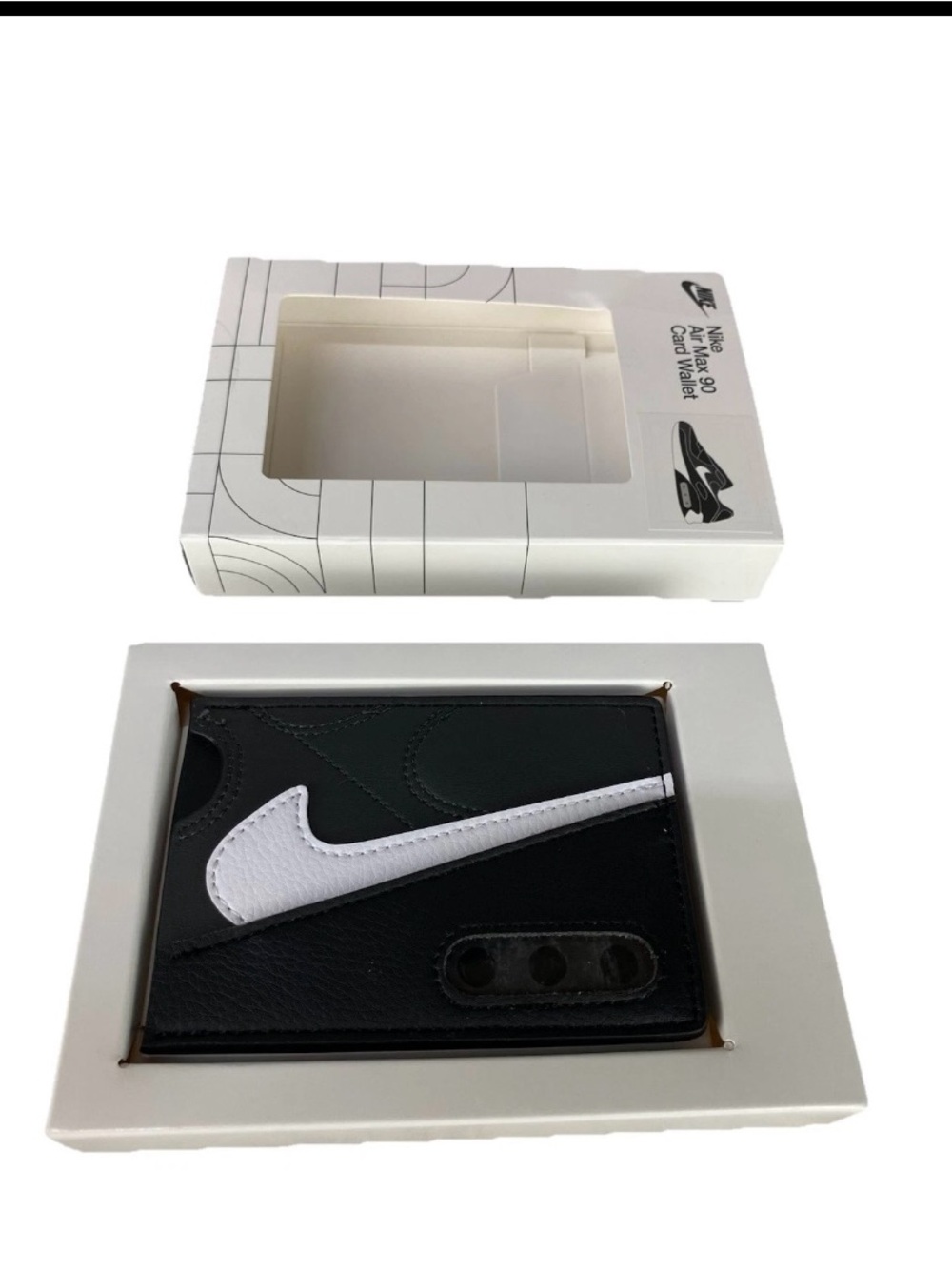 NEW Nike Air Max 90 Card Wallet Holder Case Black/White